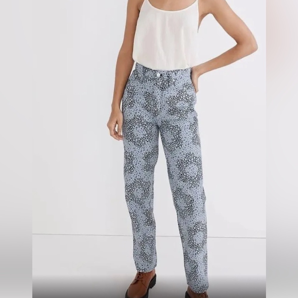 Madewell Perfect Vintage Straight Jean- flower print size 25